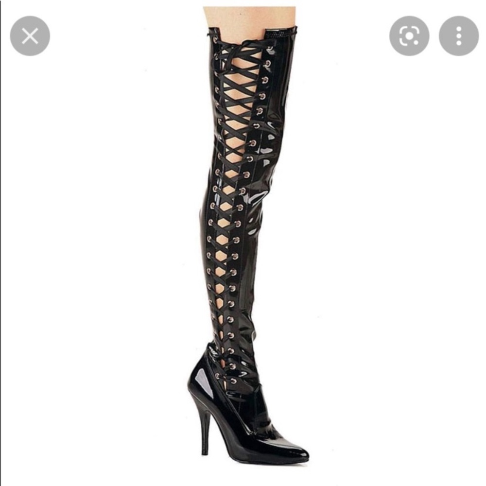 Only worn to try on! PLEASER lace up boots